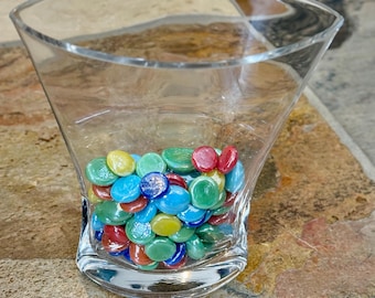 Clear Glass Pocket Vase large, Glass Flower Vase, Clear Flower Vase, Pocket Shape Flower Container, Flower Centerpiece Vase