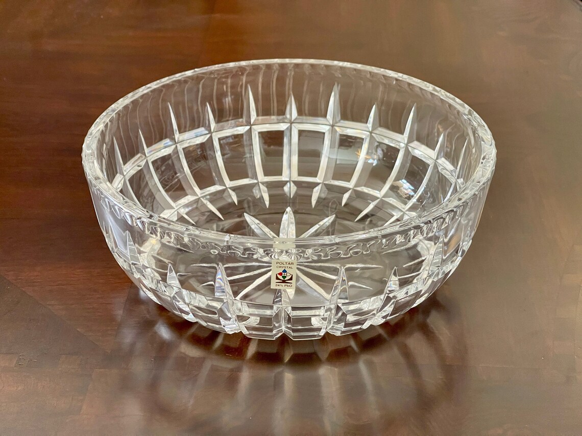 Lead Crystal bowl 8 Bohemian Lead Crystal Bowl Poltar Etsy