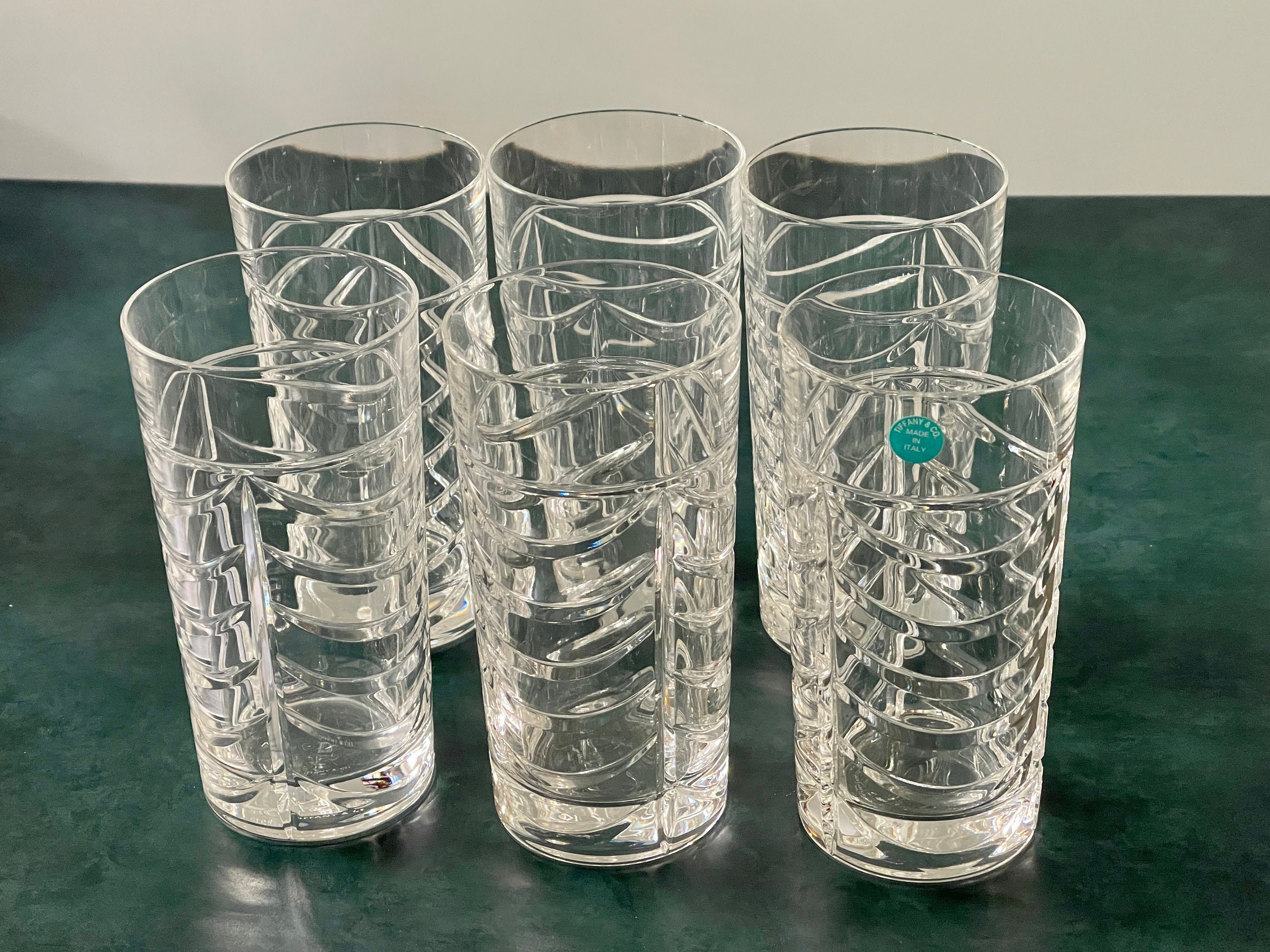 Vintage Art Deco 1920s Highball Cocktail Glasses | Set of 4 | 14 oz Tall  Crystal Tumblers for Drinki…See more Vintage Art Deco 1920s Highball  Cocktail