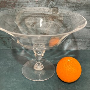 Footed Bowl, Footed Glass Bowl, Footed Fruit bowl, Glass Footed Fruit Bowl, Glass Compote Bowl, Fruit Bowl Glass, Glass Pedestal Bowl image 3