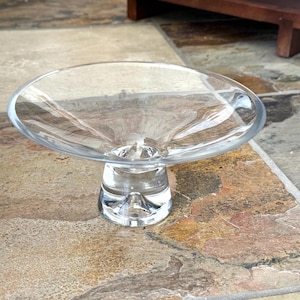 Clear Glass Pedestal Bowl, Decorative Glass Bowl, Party Bowl, Event Bowl,