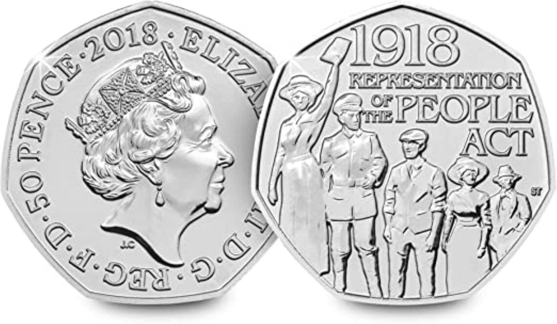 Representation of the People Act 1918 50p Coin 2018 - Etsy