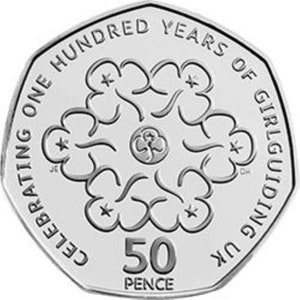 2010 Girl Guides 50p Coin