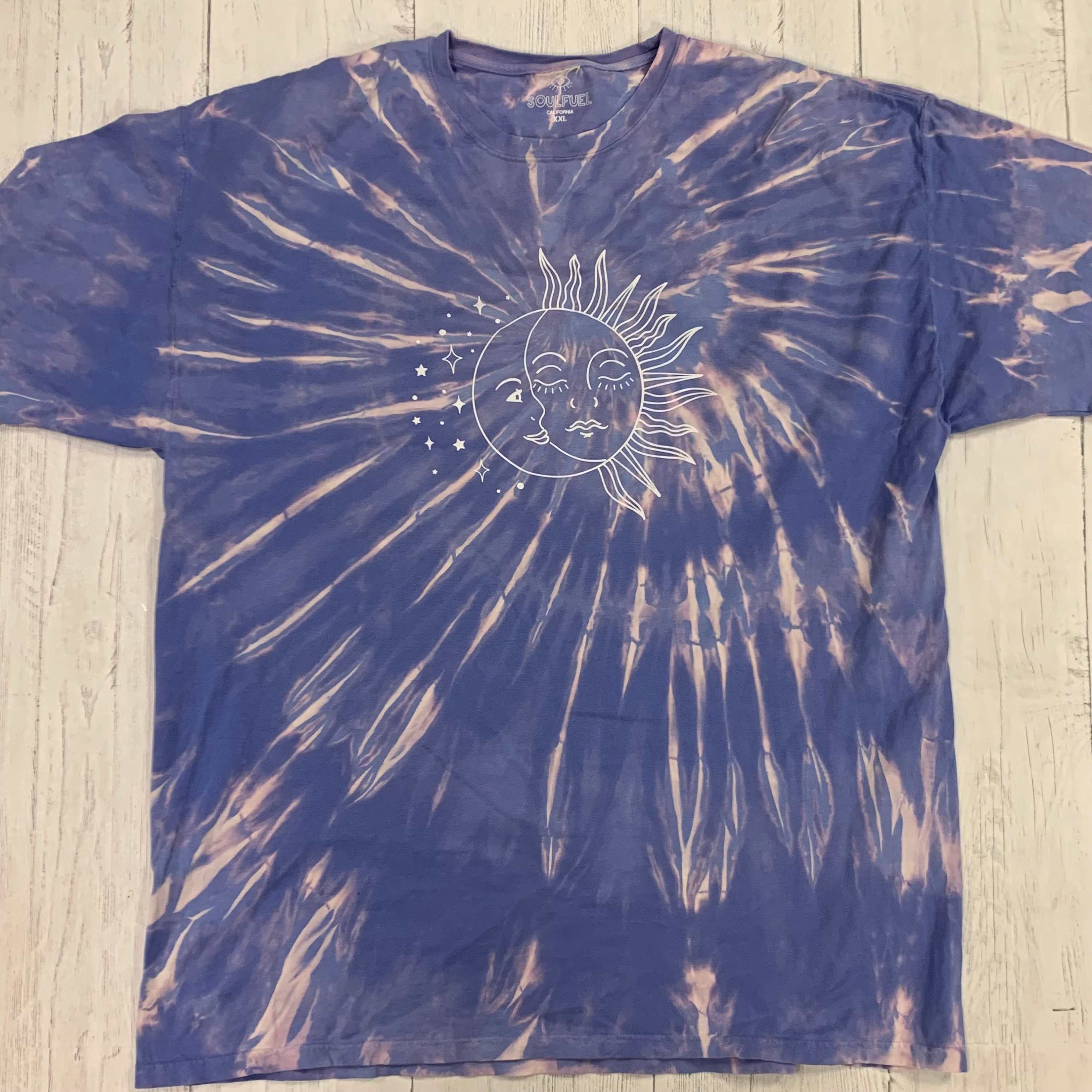 Sun and moon tie dye shirt sales