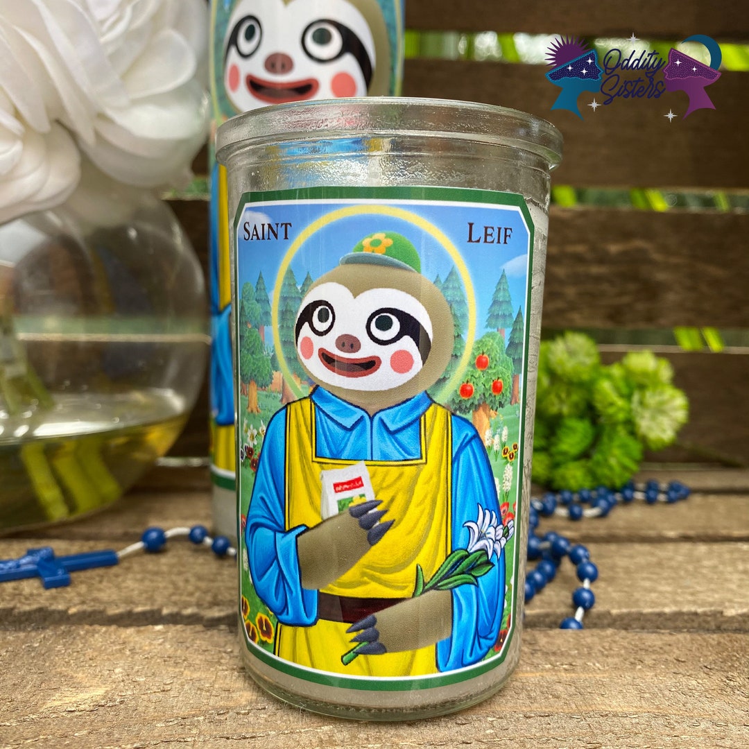 Mini Leif ACNH Funny Prayer Candle / Saint Leif Prayer Candle Etsy