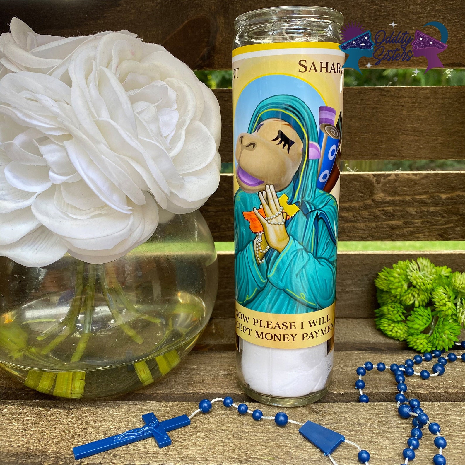 Saharah ACNH Funny Prayer Candle / Saint Saharah Prayer Candle Etsy