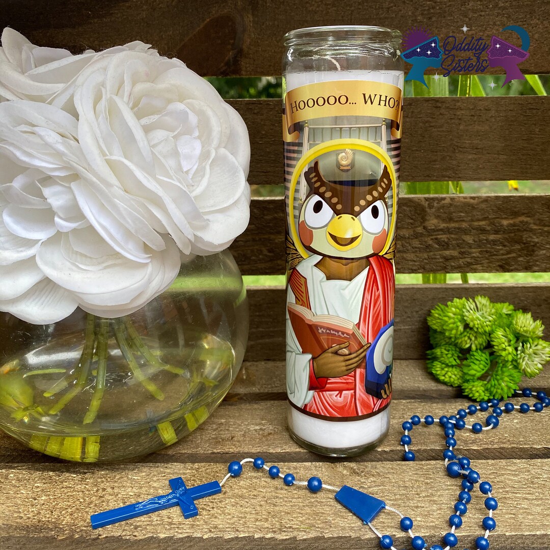 Blathers ACNH Funny Prayer Candle / Archangel Blathers Prayer Candle
