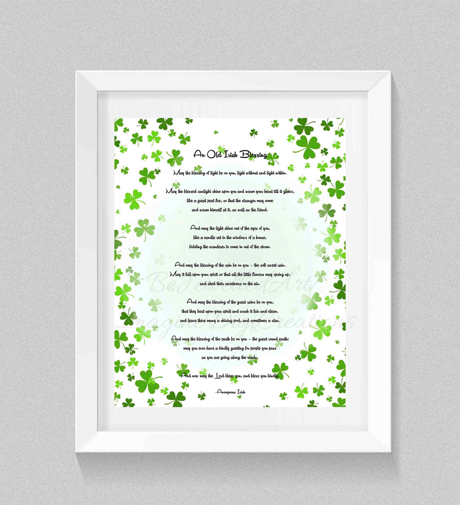 Irish Baby Blessing, Gaelic, Baby Shower,baby Blessing, Irish Baptism
