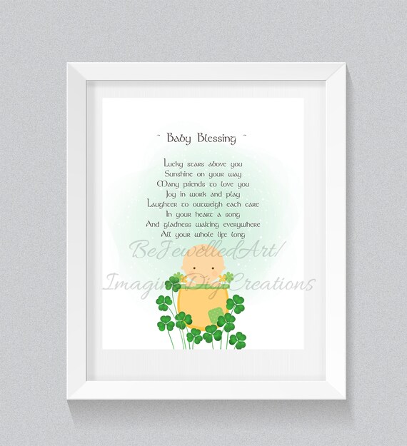 Irish Baby Blessing Gaelic Baby ShowerBaby Blessing Irish Etsy