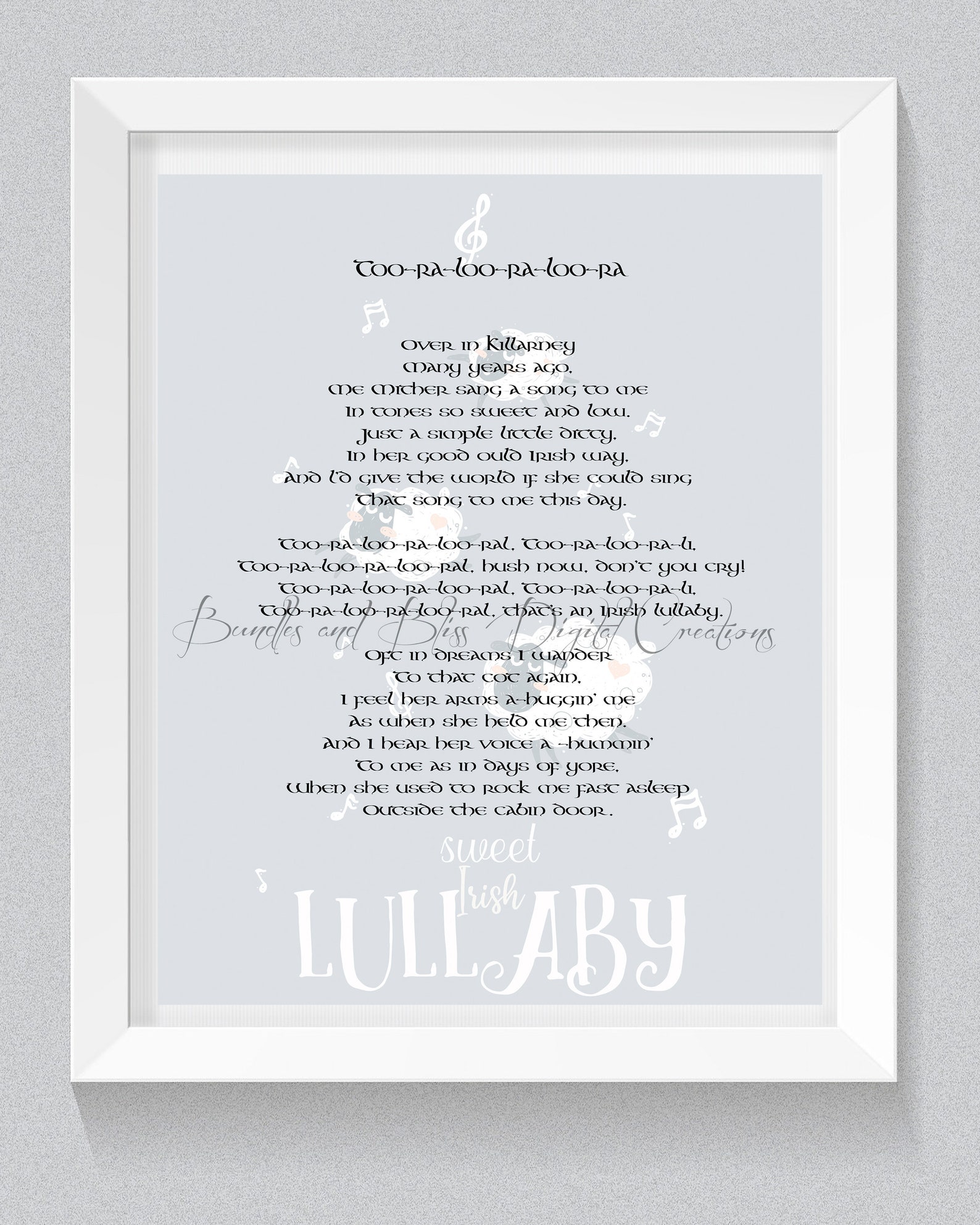 Irish Baby Blessing, Gaelic, Baby Shower,baby Blessing, Irish Baptism
