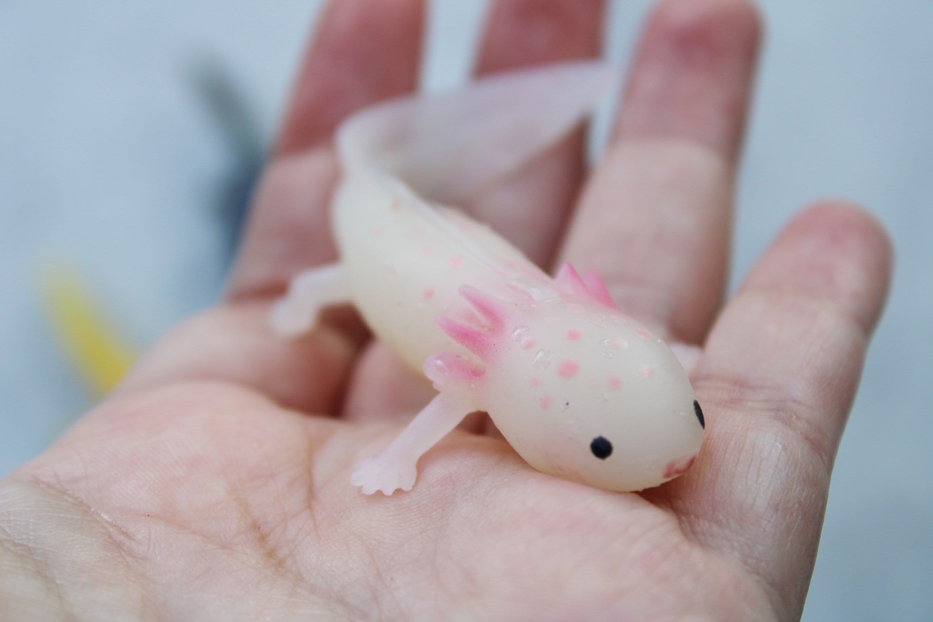 Mini 2 Axolotl Slow Rise Squishy Toys - Memory Foam Party Favors, Prizes, OT 6 Random Colors