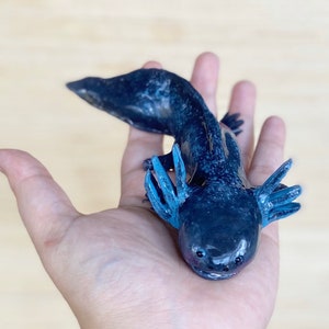 Black Axolotl, Axolotl, Silicone Axolotl, Squishy, Squishy Animal, Scented toy, Squishy Stress Toy, Puppy Pet Play, AxoLuvies, ajolote image 4