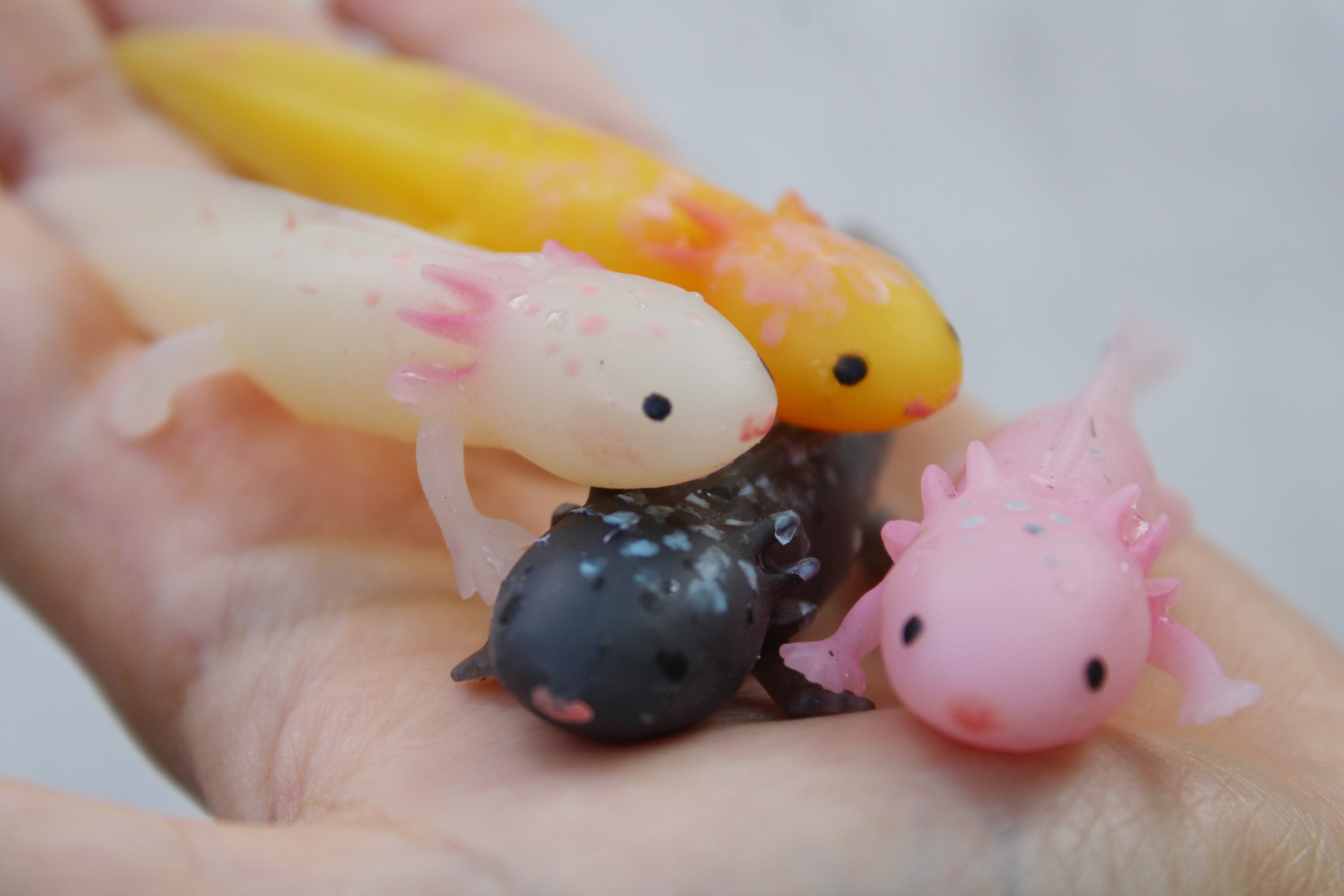 Tiny Axolotl and Putty - Squishy Cute Sea Creatures Stretchy and Squee