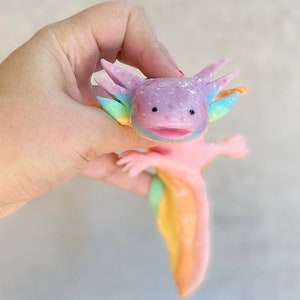 Axolotl, Squishy Axolotl, Squishy Animal, Puppy Pet Play , Squishy Stress Toy, Scented Toy, Ajolote. image 4