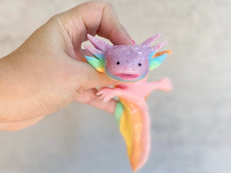 Axolotl, Squishy Axolotl, Squishy Animal, Puppy Pet Play , Squishy Stress Toy, Scented Toy, Ajolote. image 4