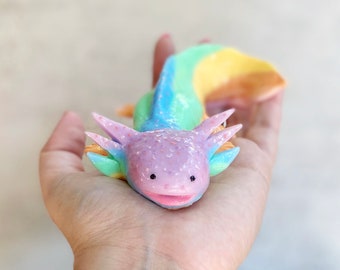 Axolotl, Squishy Axolotl, Squishy Animal, Puppy Pet Play, Squishy Stress Toy, Scented Toy, Ajolote.