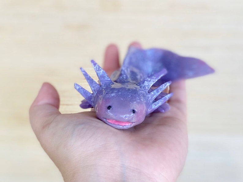 Lavender Axolotl, Axolotl, Squishy, Squishy Animal, Squishy Axolotl, Puppy Pet Play, Scented Toy, Squishy Stress Toy, AxoLuvies, ajolote image 8