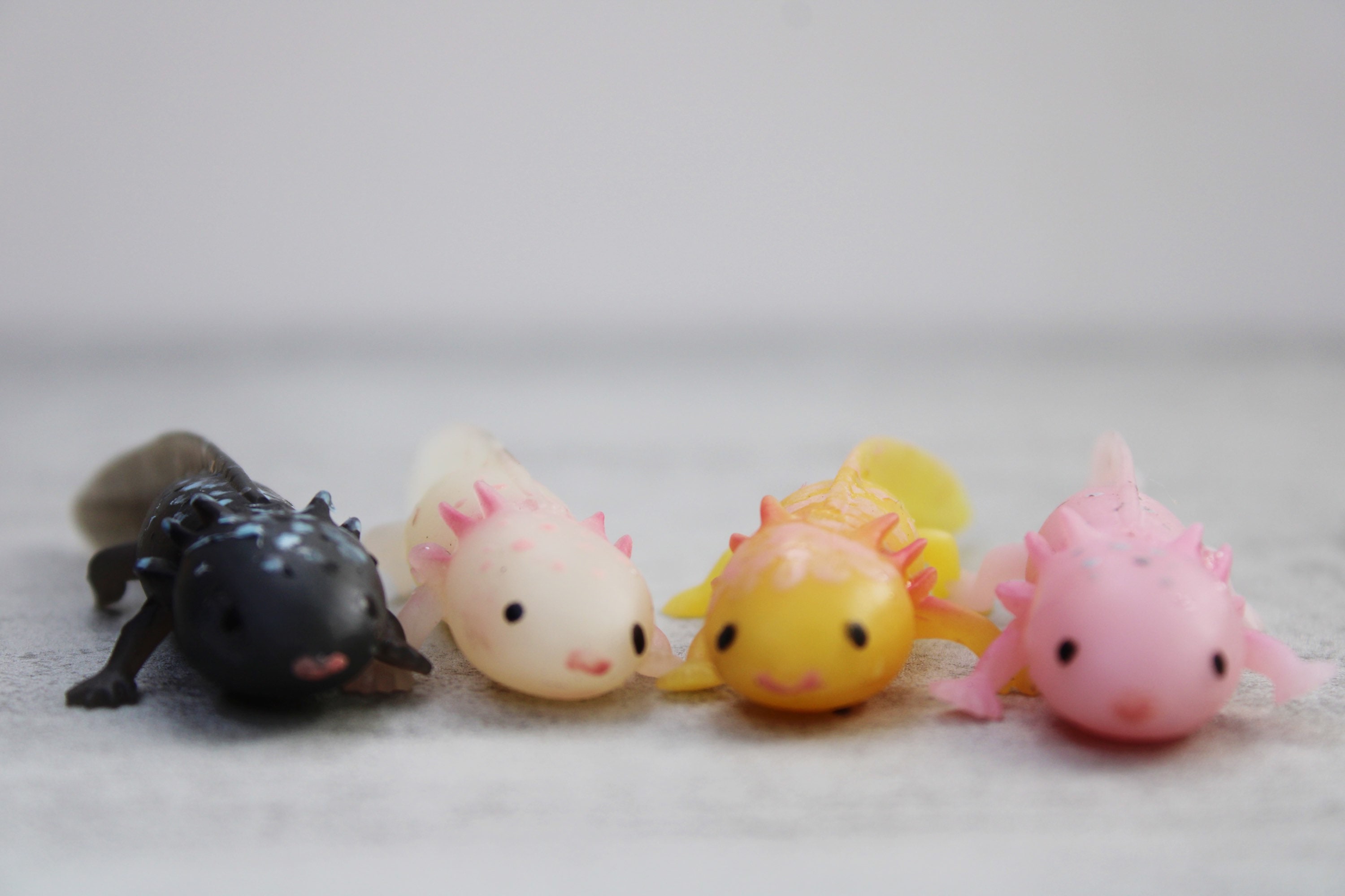 Mini Axolotl Baby Axolotl Squishy Stress Toy Albino Etsy Canada