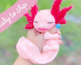 Slime Axolotl, Axolotl, Silicone Axolotl, Squishy, Squishy Animal, Squishy  Stress Toy, Scented Toy, Silicone Doll, Axoluvies, Ajolote 