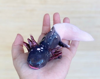 Axolotl luciérnaga, axolotl, axolotl de silicona, blando, animal blando, juego de mascotas cachorros, juguete blando para el estrés, juguete perfumado, brillo en la oscuridad.