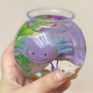 Lavender Axolotl, Axolotl, Squishy, Squishy Animal, Squishy Axolotl, Puppy Pet Play, Scented Toy, Squishy Stress Toy, AxoLuvies, ajolote image 5