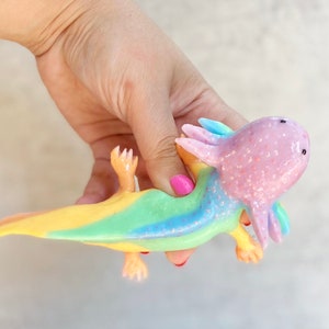 Axolotl, Squishy Axolotl, Squishy Animal, Puppy Pet Play , Squishy Stress Toy, Scented Toy, Ajolote. image 3