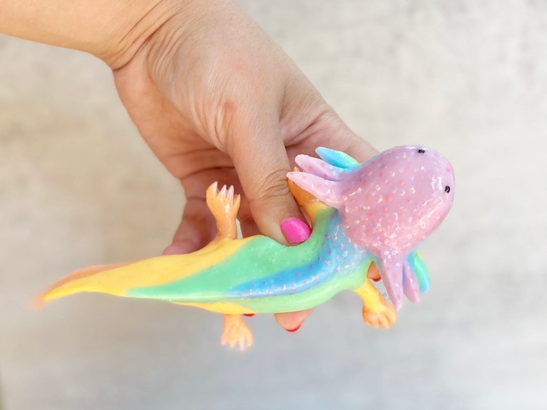 Axolotl, Squishy Axolotl, Squishy Animal, Puppy Pet Play , Squishy Stress Toy, Scented Toy, Ajolote. image 3