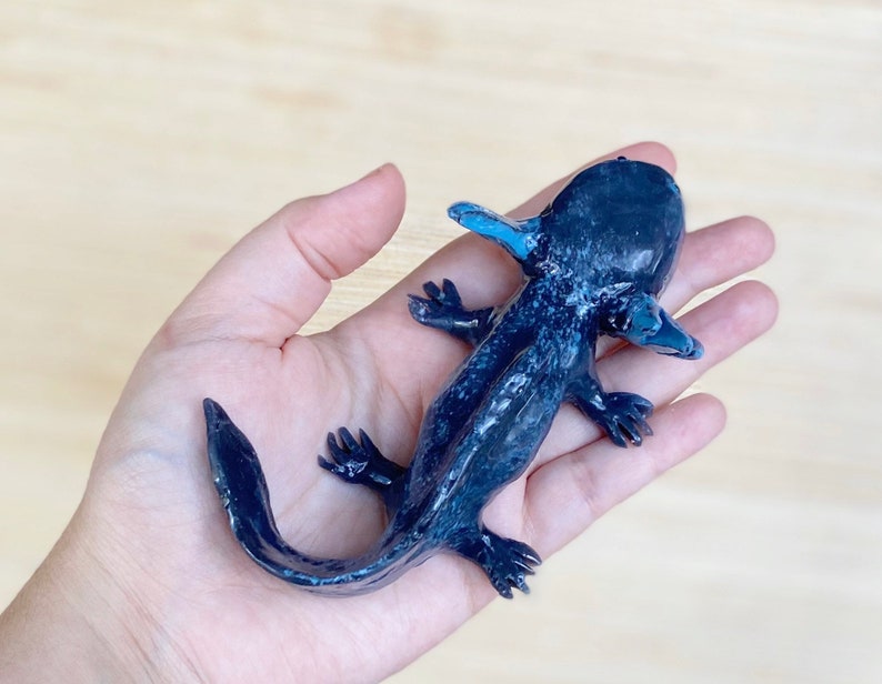 Black Axolotl, Axolotl, Silicone Axolotl, Squishy, Squishy Animal, Scented toy, Squishy Stress Toy, Puppy Pet Play, AxoLuvies, ajolote image 2