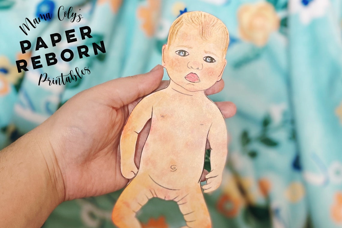 Paper Reborn Paper Doll DIY Doll Paper Activity Etsy