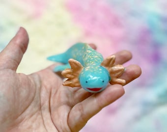Listo para enviar, Ajolote, Ajolote de Silicona, Cachorro de Barro, Cachorro de Agua, Silicona de Cuerpo Completo, Ajolote Albino, muñeca de silicona, Ajolote