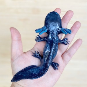 Black Axolotl, Axolotl, Silicone Axolotl, Squishy, Squishy Animal, Scented toy, Squishy Stress Toy, Puppy Pet Play, AxoLuvies, ajolote image 3