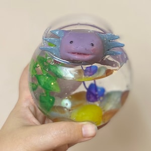Lavender Axolotl, Axolotl, Squishy, Squishy Animal, Squishy Axolotl, Puppy Pet Play, Scented Toy, Squishy Stress Toy, AxoLuvies, ajolote image 6