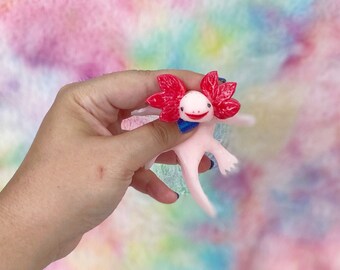 Cute Mini Axolotl, Silicone Axolotl, Squishy Animal, Squishy, Squishy Stress Toy, Puppy Pet Play, AxoLuvies, ajolote