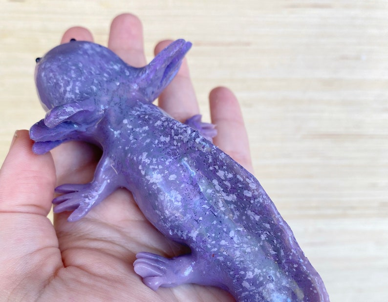 Lavender Axolotl, Axolotl, Squishy, Squishy Animal, Squishy Axolotl, Puppy Pet Play, Scented Toy, Squishy Stress Toy, AxoLuvies, ajolote image 3