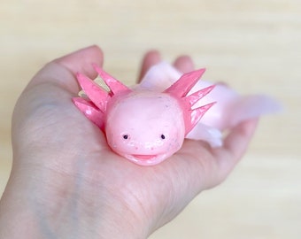 Pink Axolotl, Axolotl, Silicone Axolotl, Squishy Stress Toy, Squishy Animal, Squishy Axolotl, Scented Toy, Glow in the dark, ajolote