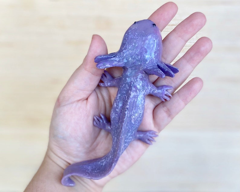 Lavender Axolotl, Axolotl, Squishy, Squishy Animal, Squishy Axolotl, Puppy Pet Play, Scented Toy, Squishy Stress Toy, AxoLuvies, ajolote image 4