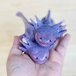 Lavender Axolotl, Axolotl, Squishy, Squishy Animal, Squishy Axolotl, Puppy Pet Play, Scented Toy, Squishy Stress Toy, AxoLuvies, ajolote image 2