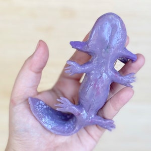 Lavender Axolotl, Axolotl, Squishy, Squishy Animal, Squishy Axolotl, Puppy Pet Play, Scented Toy, Squishy Stress Toy, AxoLuvies, ajolote image 7