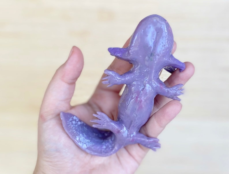 Lavender Axolotl, Axolotl, Squishy, Squishy Animal, Squishy Axolotl, Puppy Pet Play, Scented Toy, Squishy Stress Toy, AxoLuvies, ajolote image 7