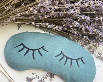 Almohada para los ojos, lavanda orgánica, aromaterapia, meditación, relajación, migrañas, yoga, descanso, ayuda diaria, trastornos del sueño, dolores de cabeza