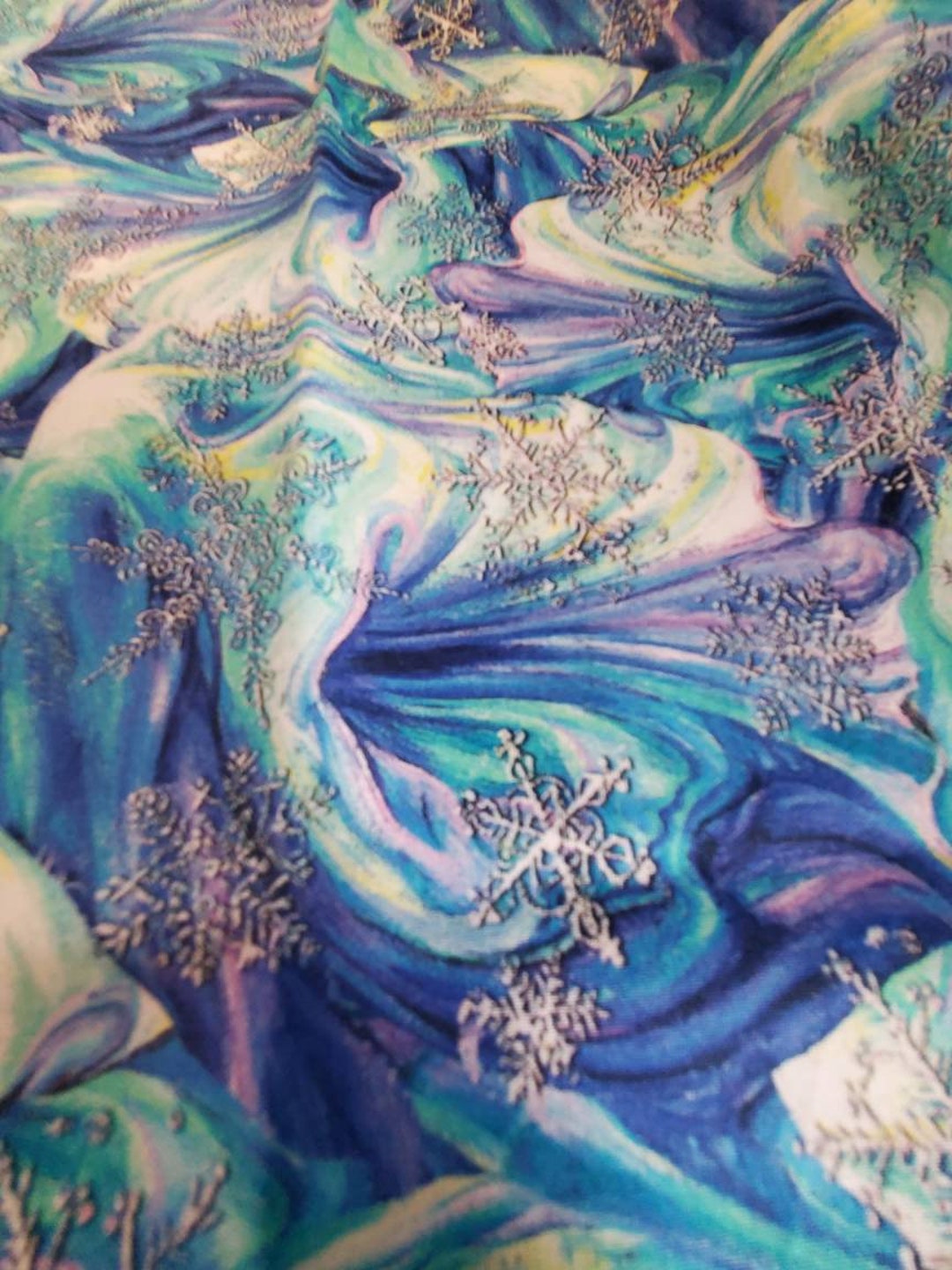 Polar Journey Fabric by Josephine Wall, Christmas Fabric, Snow Flake