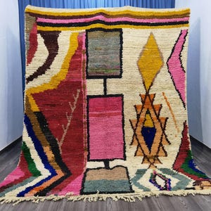Custom Boujaad Rug: Hand-Knotted Moroccan Berber Wool Rug
