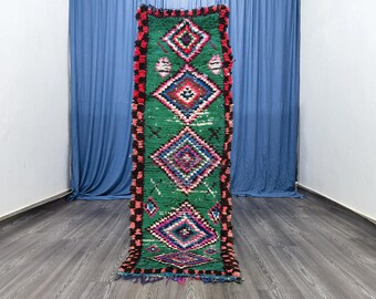 ヴィンテージ手織りベルベルラグ：マルチカラーのモロッコカーペット