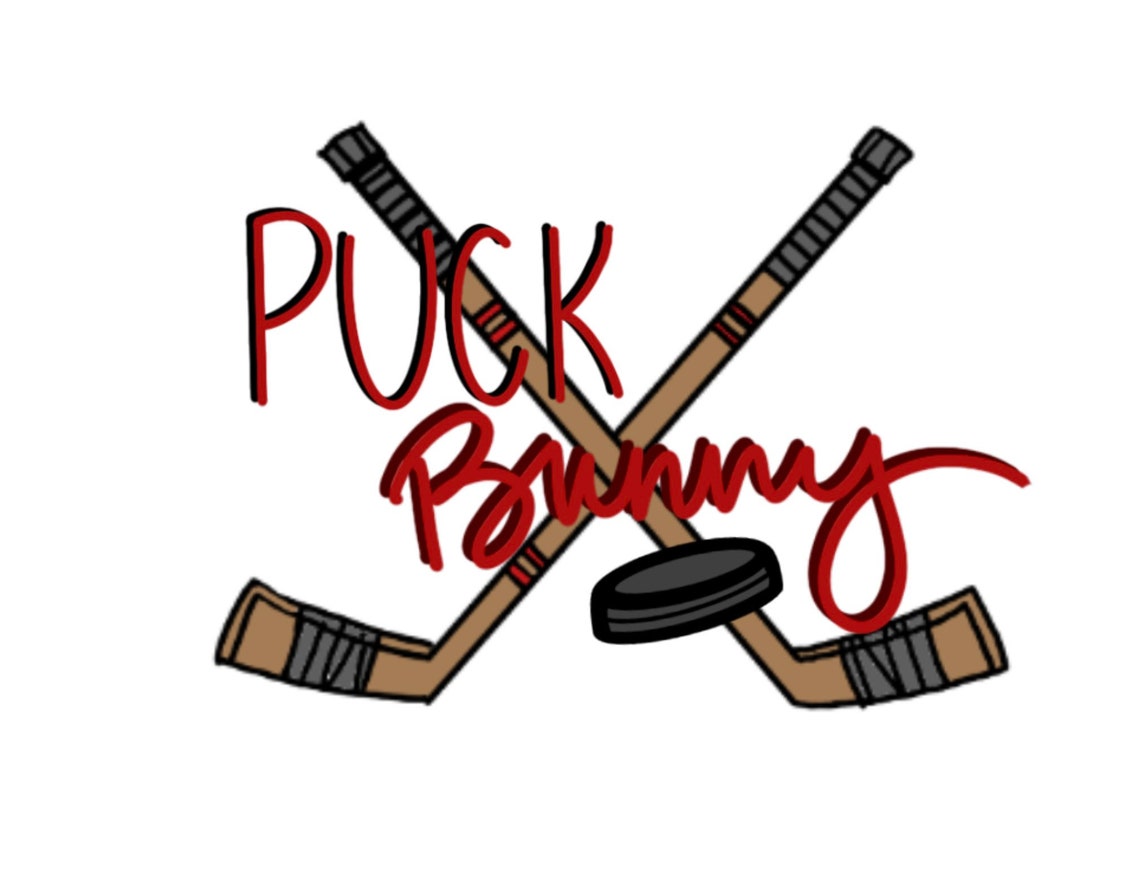 Puck Bunny Hockey Sticker Etsy
