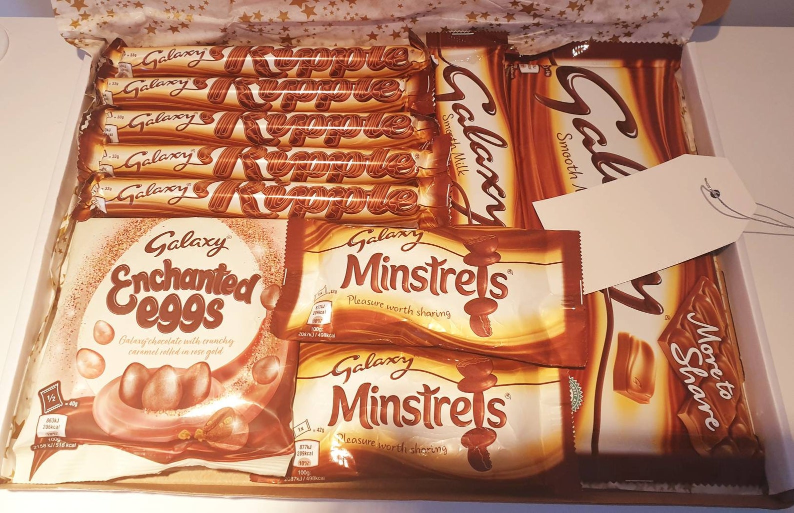 Galaxy chocolate postal gift box. Galaxy ripple enchanted Etsy