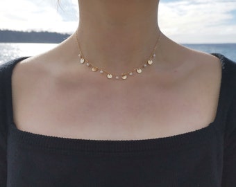 Choker Necklace Charm Necklace Small Pearl Necklace