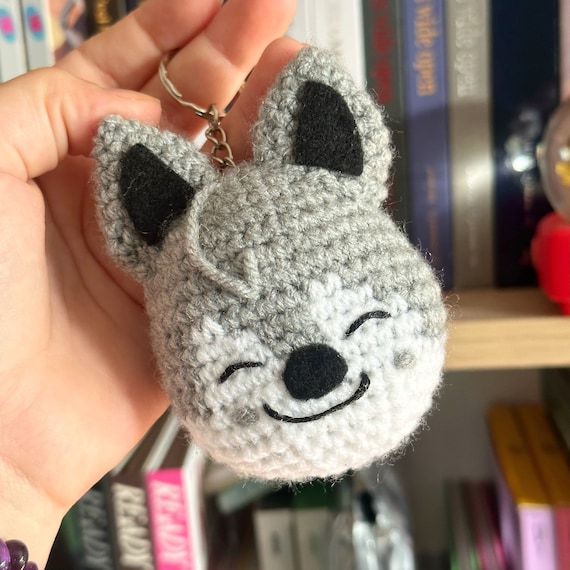 Handmade Crochet Wolf Chan Keyring: KPOP Stray Kids SKZOO Charm - Etsy