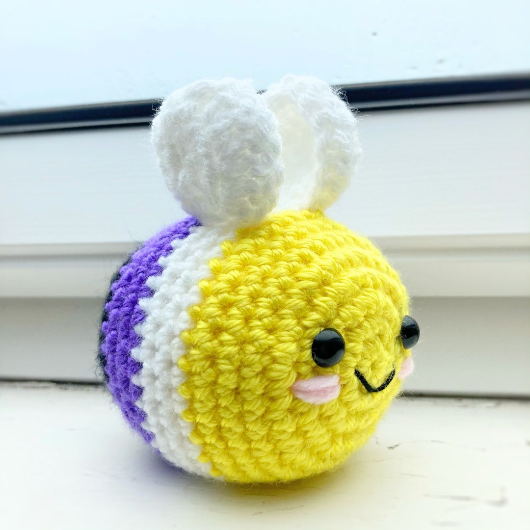 Handmade Crochet Non-binary Pride Bee Plush - Etsy
