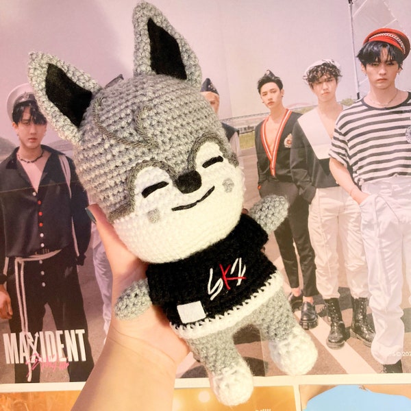 KPOP - Stray Kids SKZOO - Wolf Chan Bang Chan - Handmade Crochet - Amigurumi Plush!