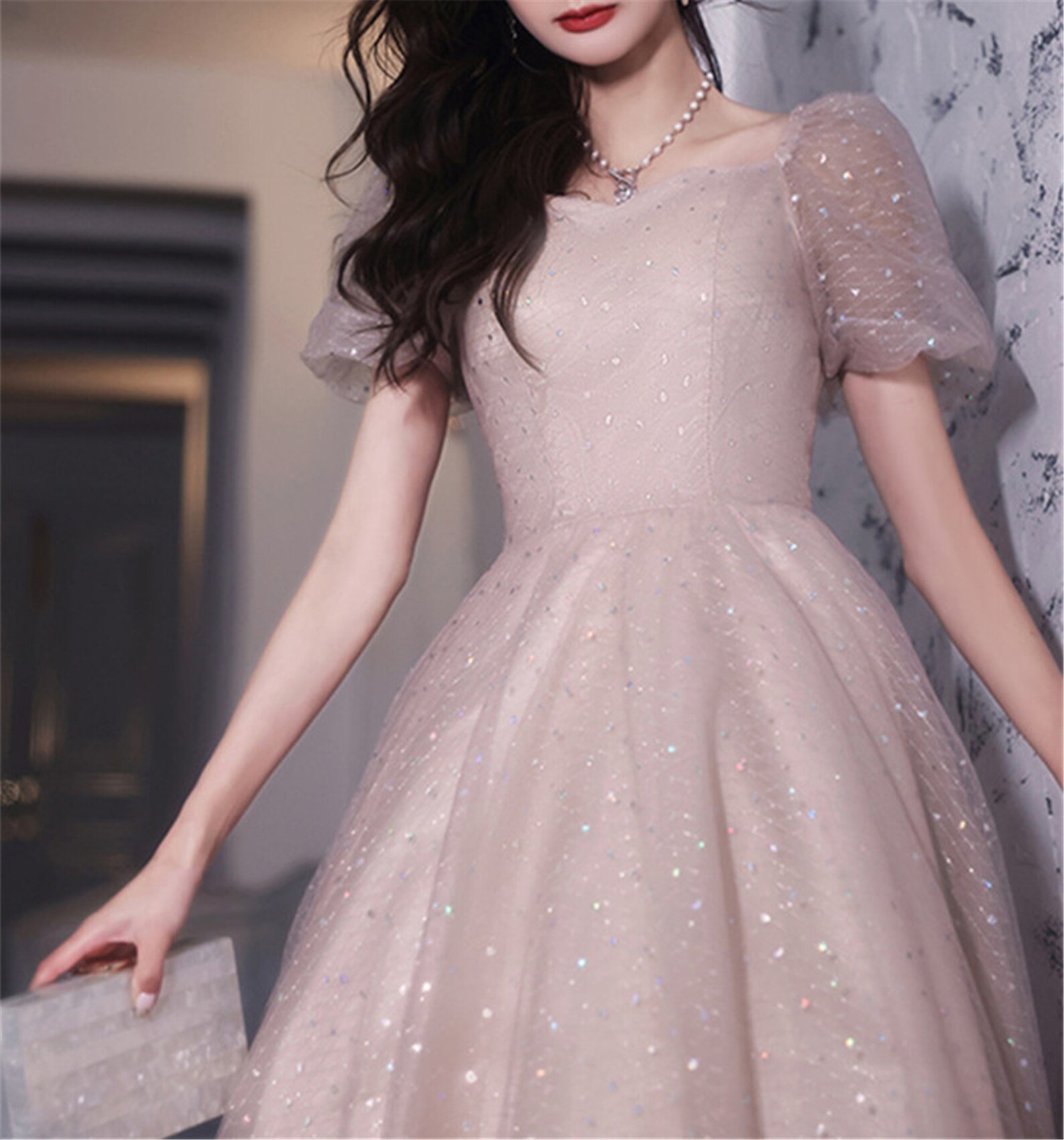 Light gray prom dress Prom dress long Offshoulder prom dress Etsy